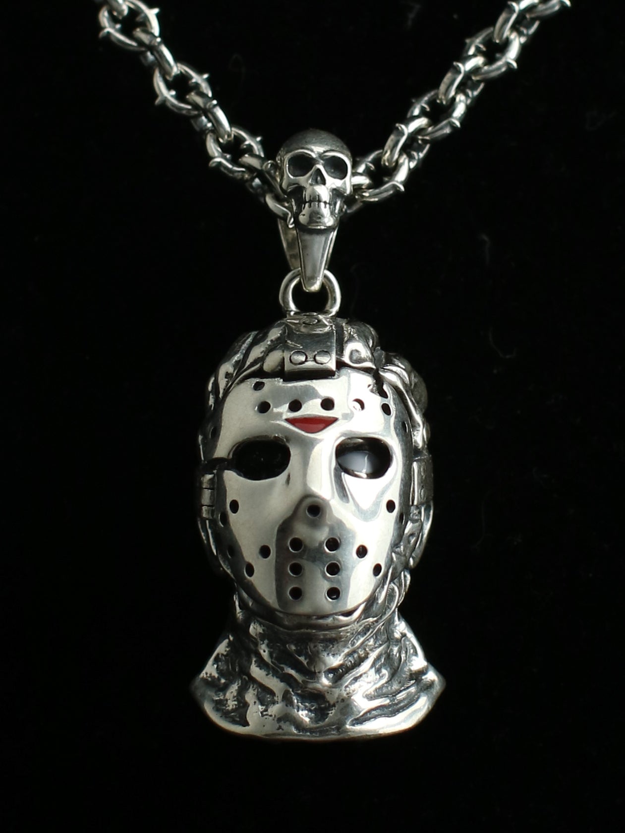 'JASON GOES TO HELL' silver pendant necklace
