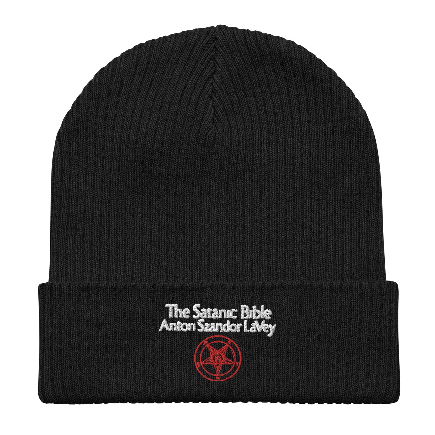Satanic Organic ribbed beanie