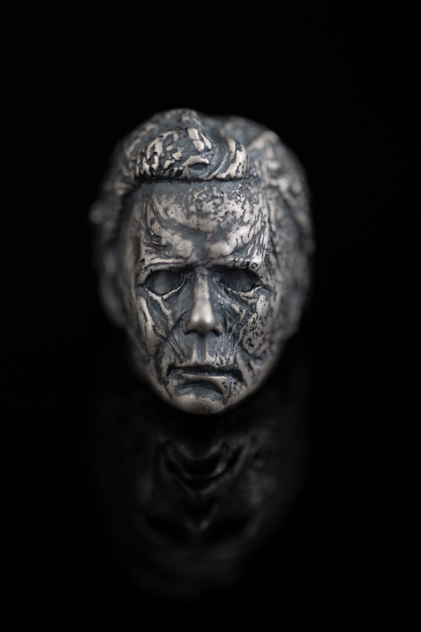 Michael Myers Silver Mask Ring