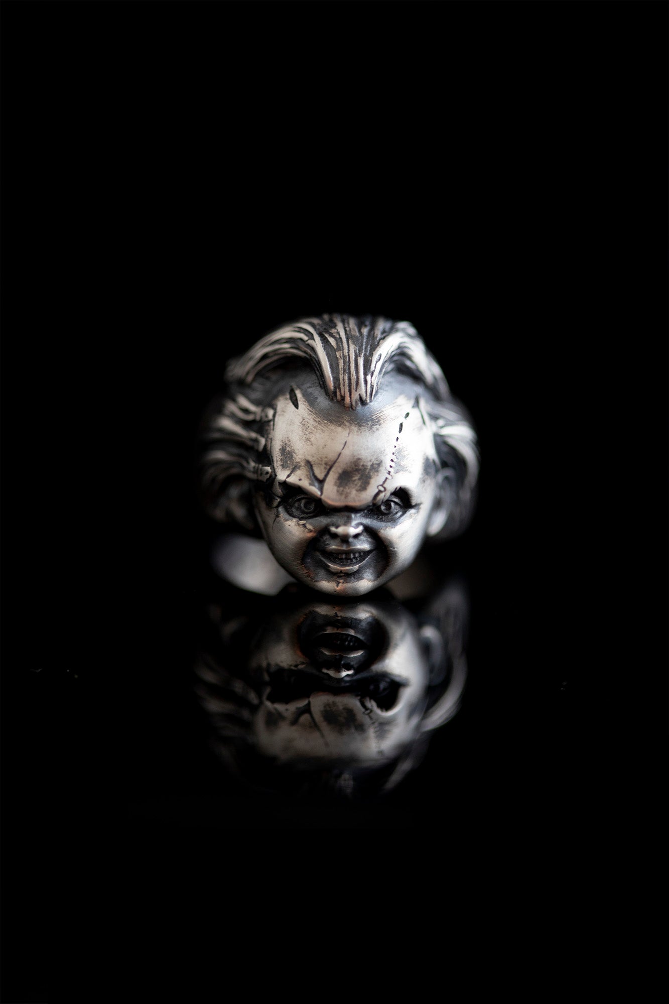 Chucky 925 sterling horror movie ring