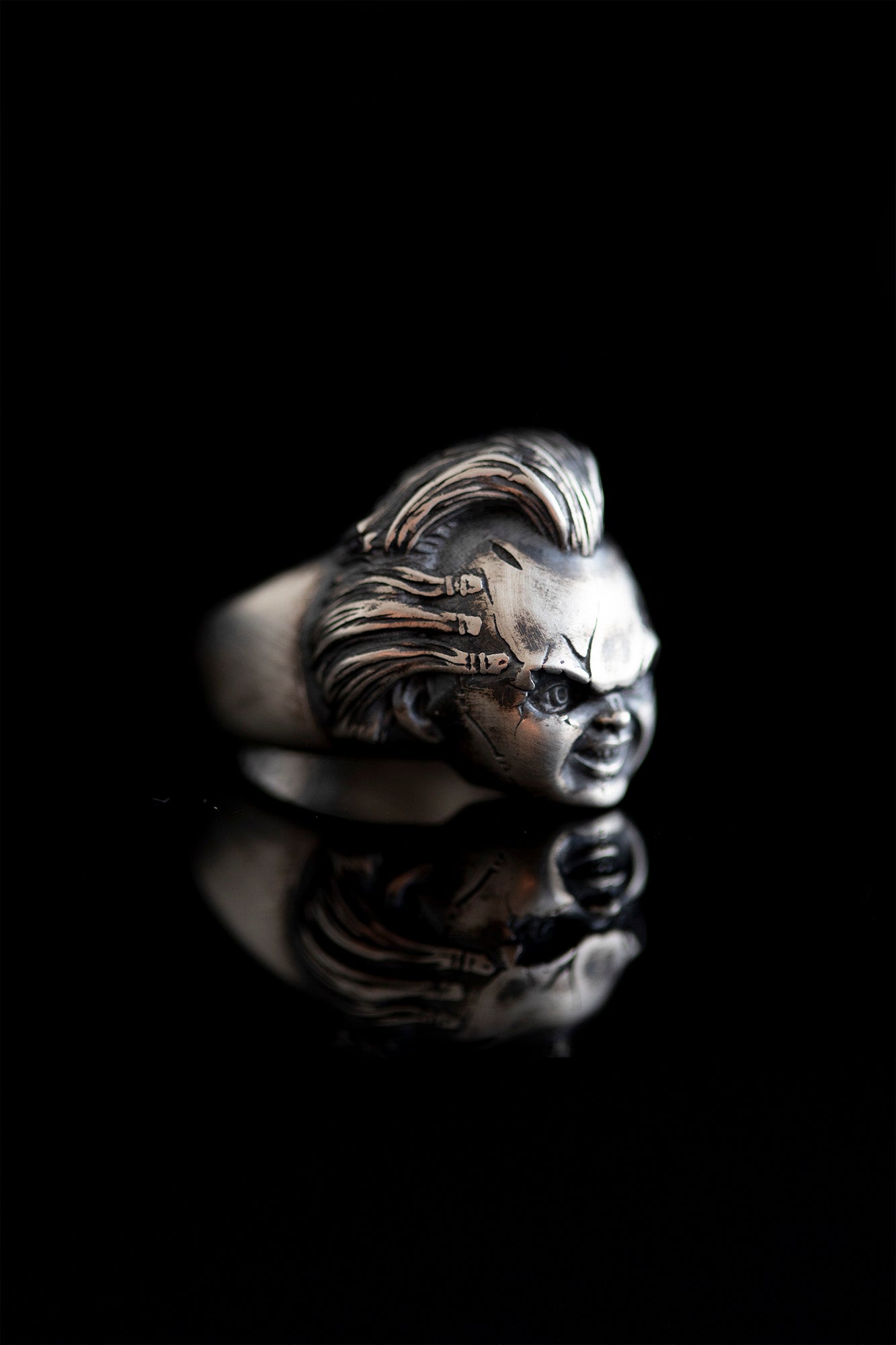 Chucky 925 sterling horror movie ring