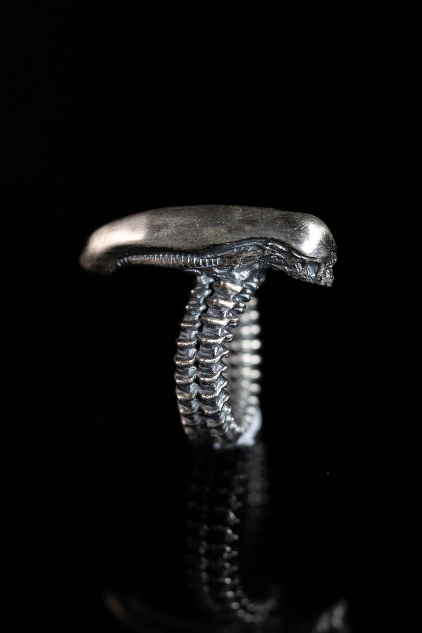 Alien Xenomorph Sterling Silver Ring