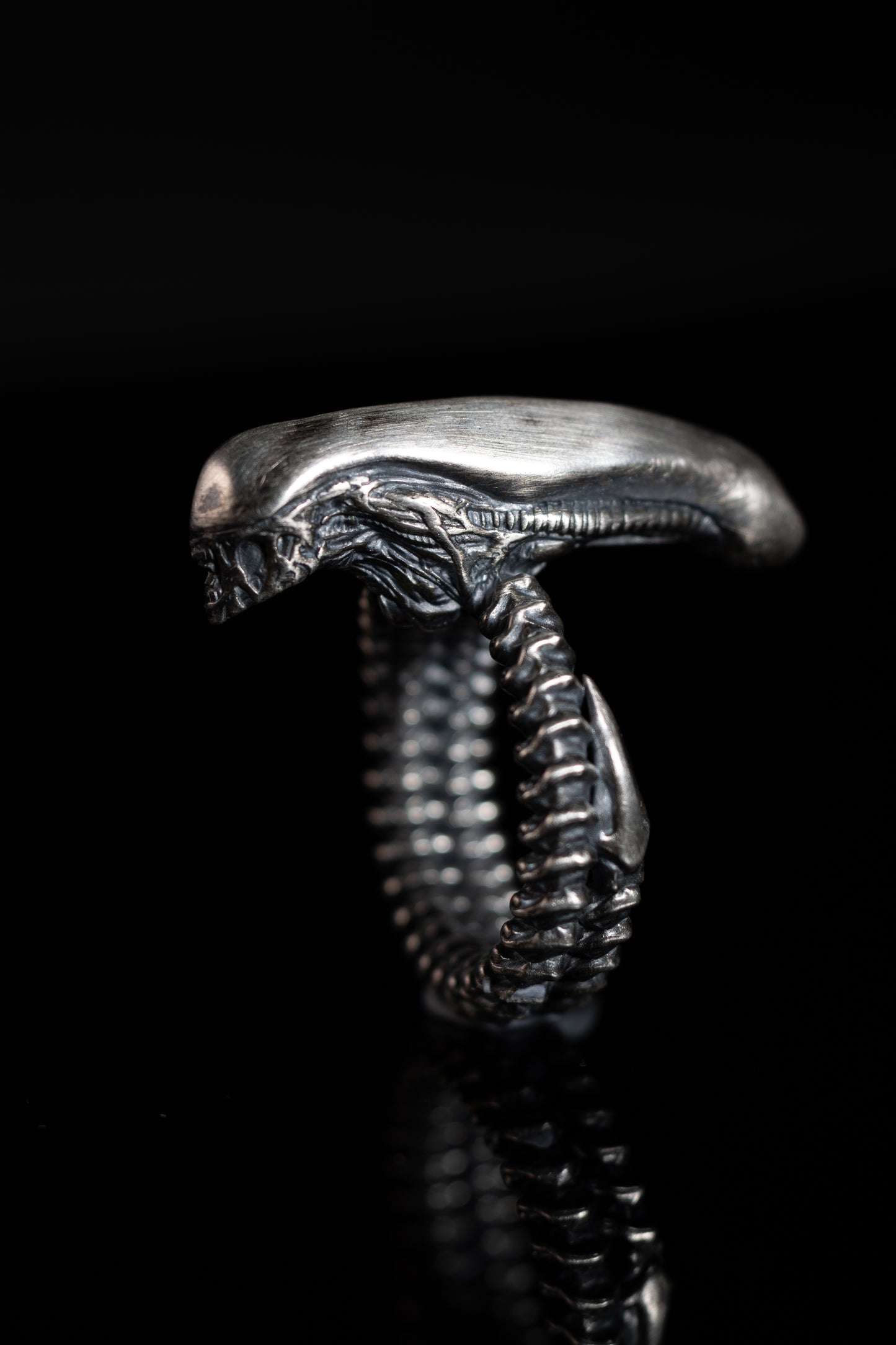 Alien Xenomorph Sterling Silver Ring