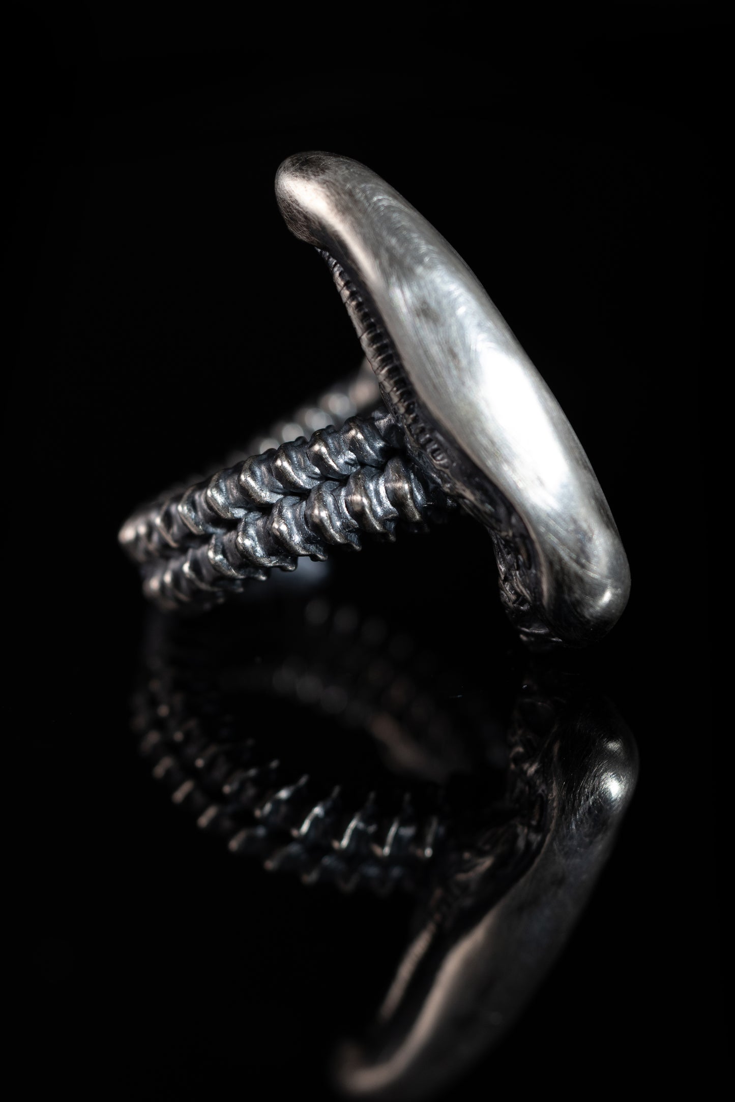 Alien Xenomorph Sterling Silver Ring