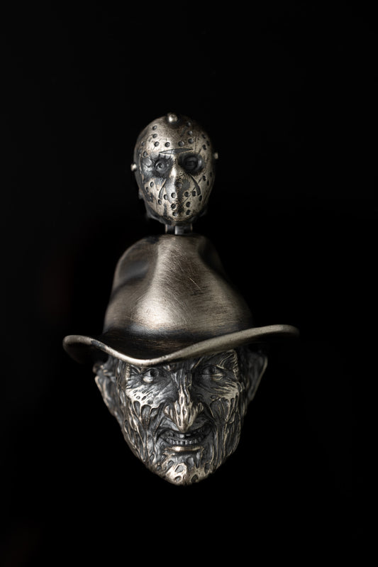 Freddy vs Jason Pedant ~ sterling 925 silver pendant