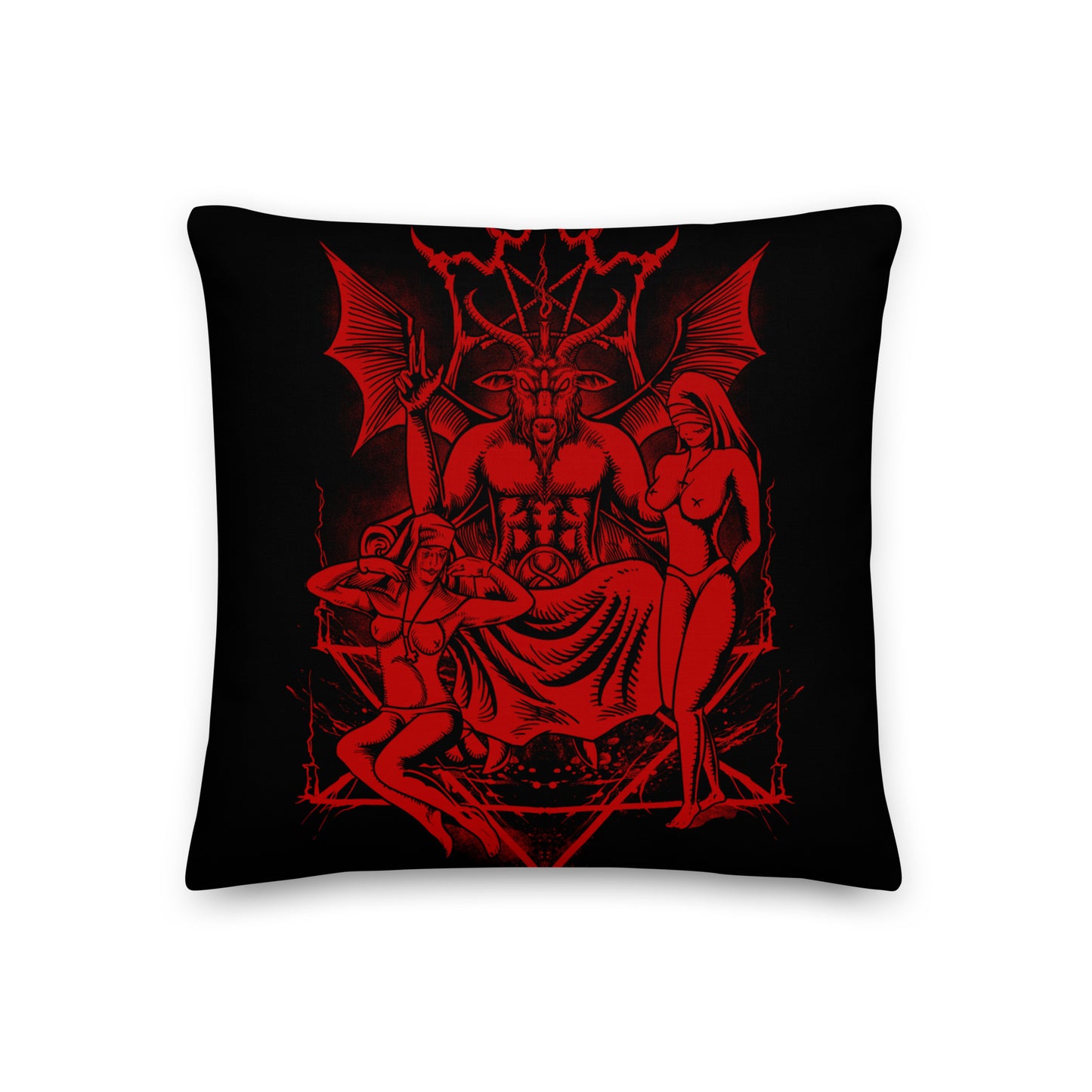 Red baphomet Pillow