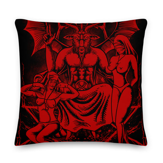 Red baphomet Pillow