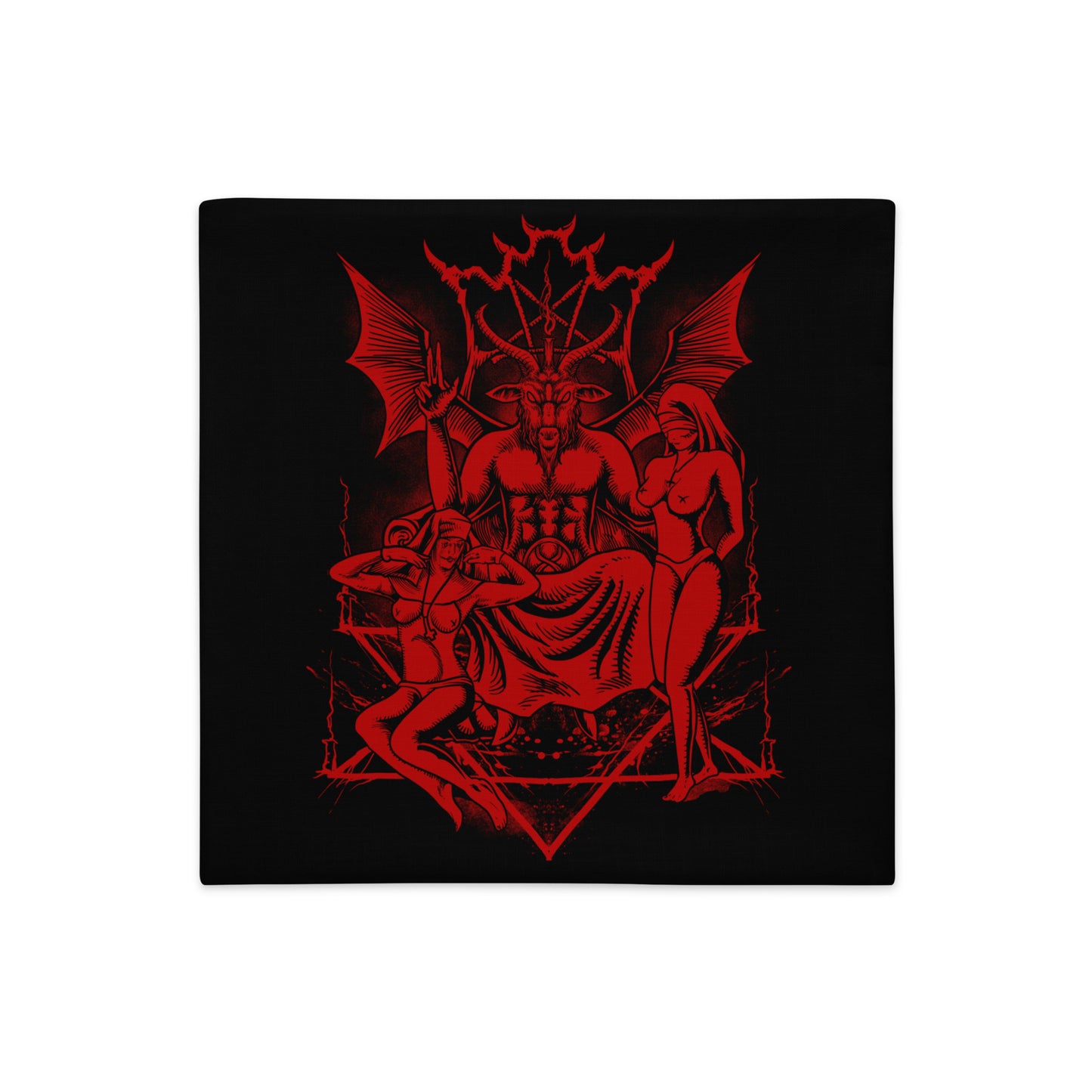 Red baphomet Pillow Case