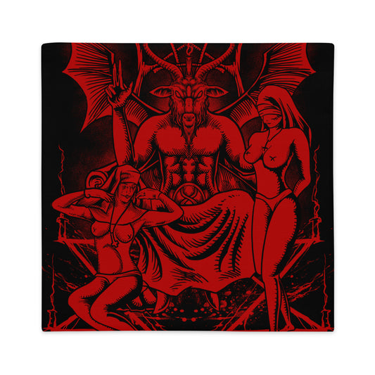 Red baphomet Pillow Case