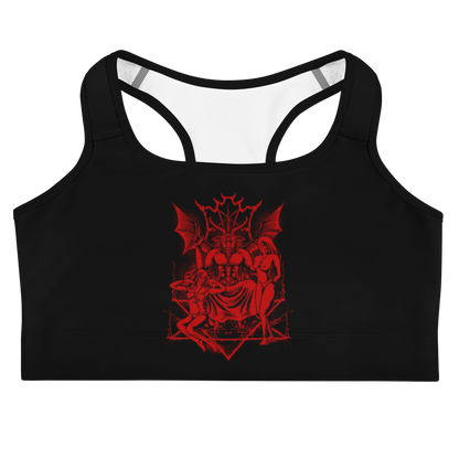 Red baphomet Sports bra