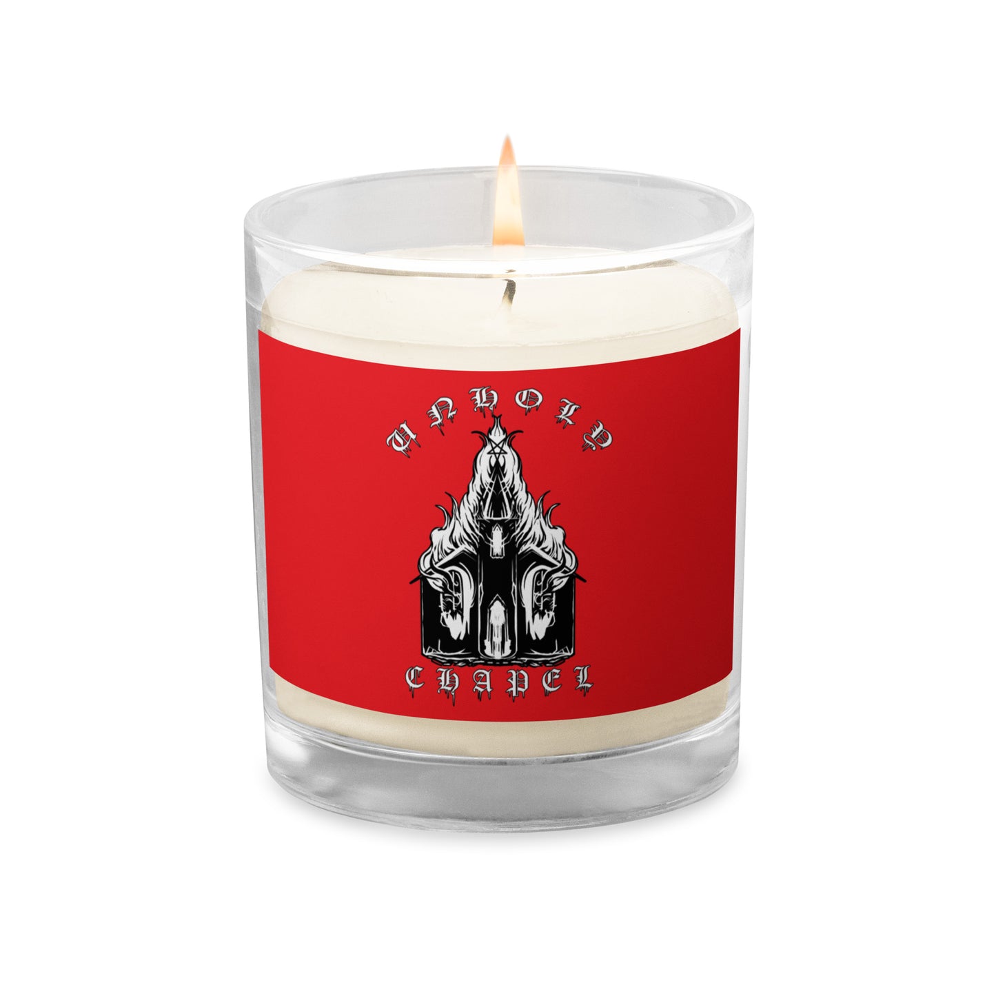 Unholy chapel Glass jar soy wax candle