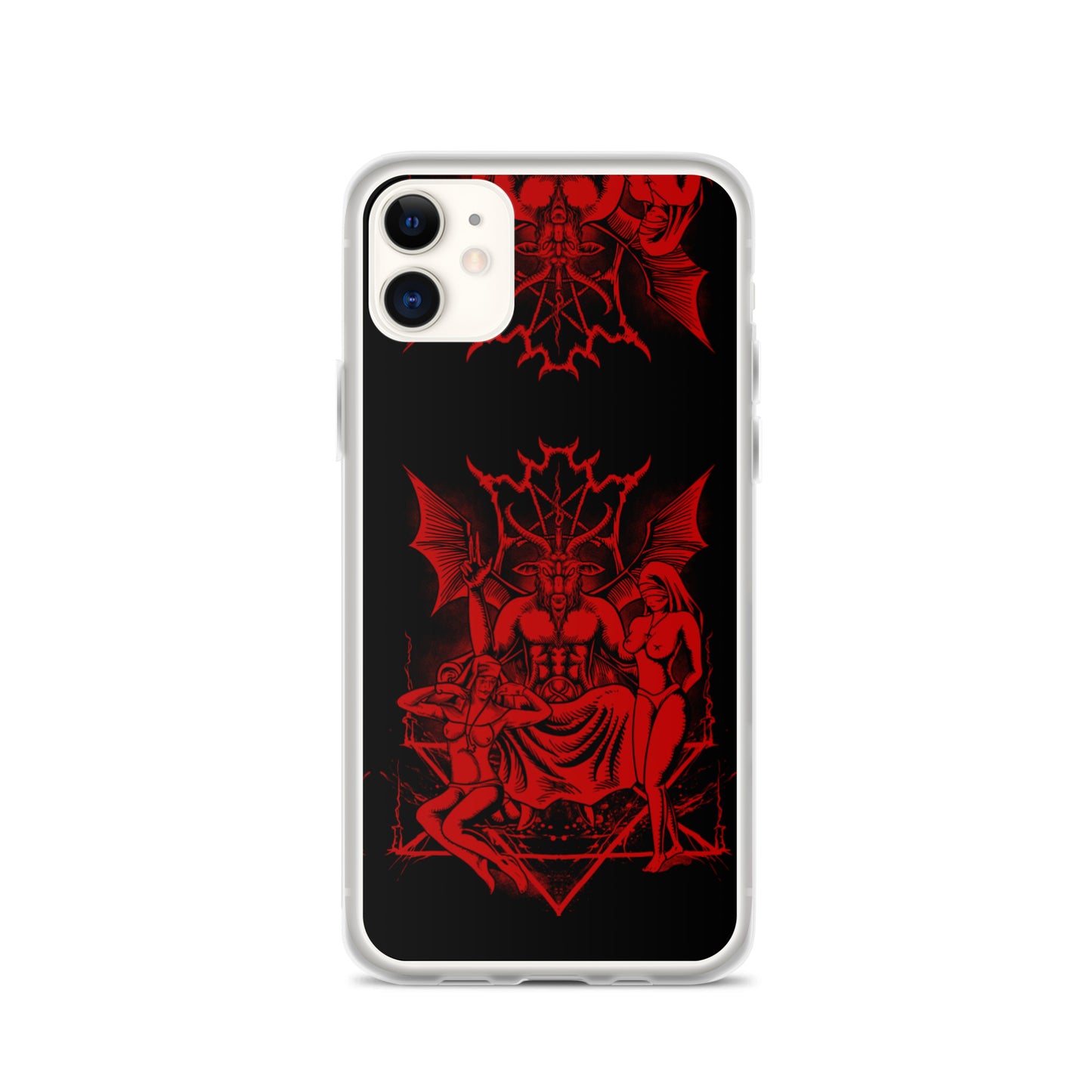 Red baphomet iPhone Case