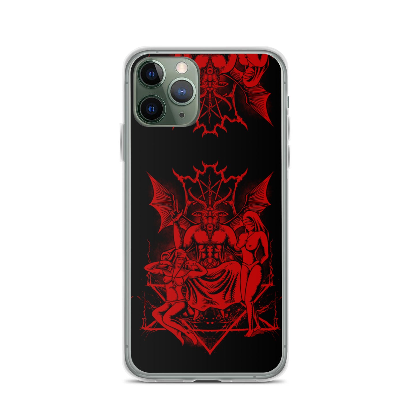 Red baphomet iPhone Case