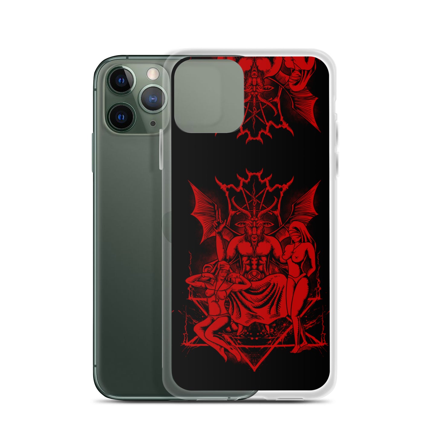 Red baphomet iPhone Case