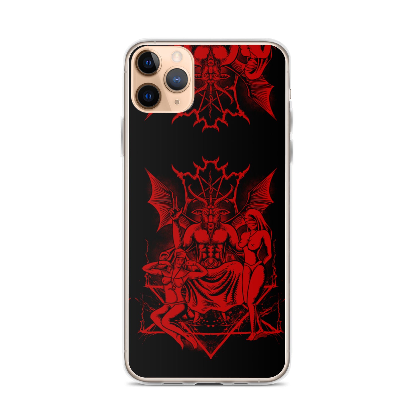 Red baphomet iPhone Case