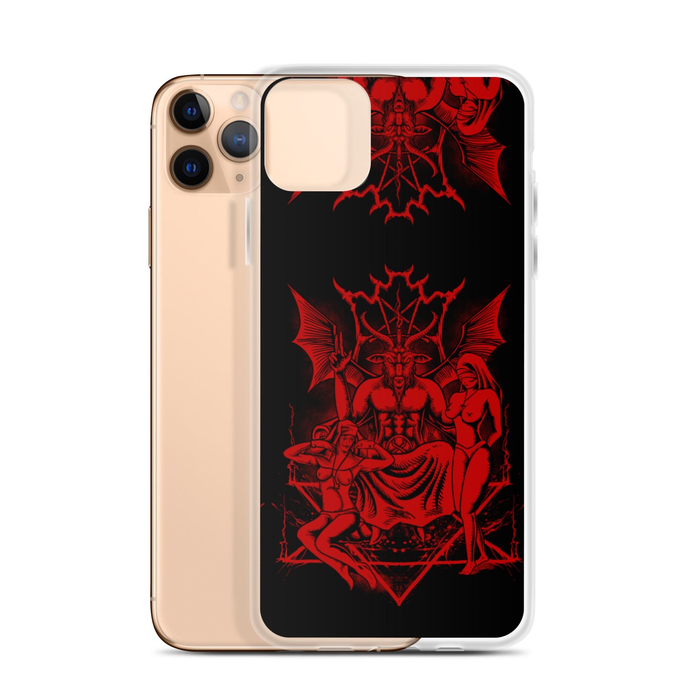 Red baphomet iPhone Case