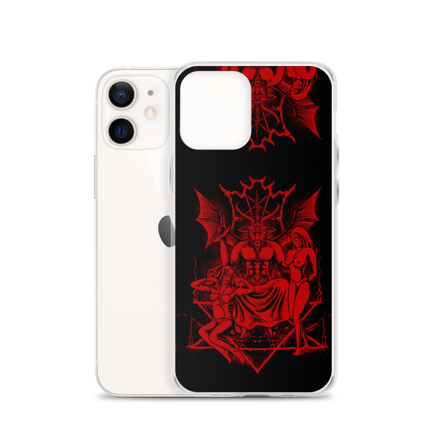 Red baphomet iPhone Case