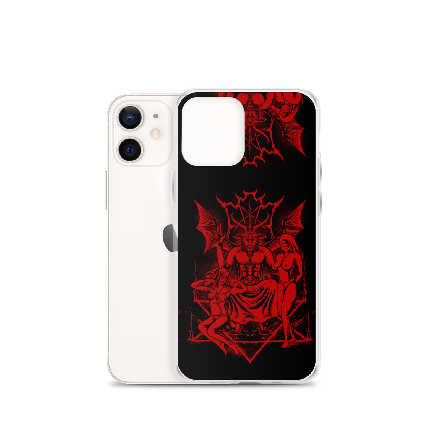 Red baphomet iPhone Case