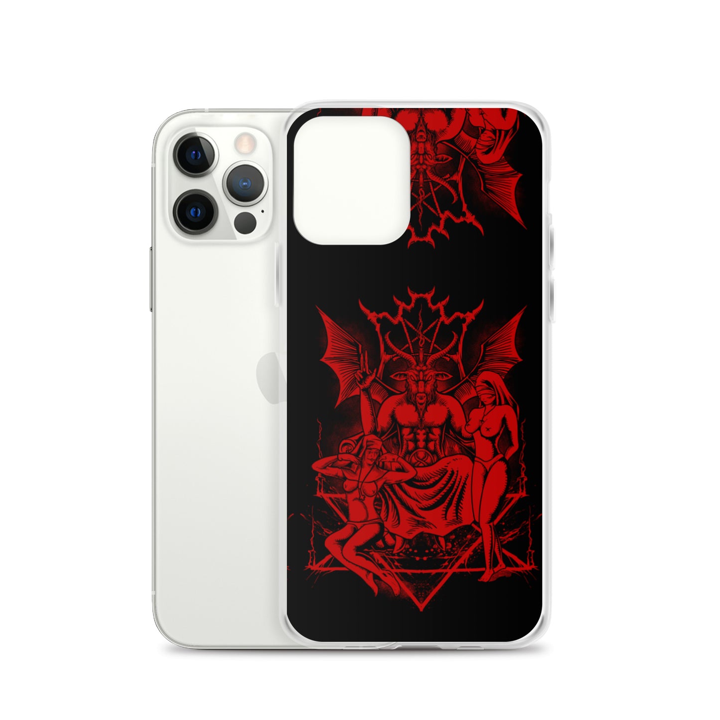 Red baphomet iPhone Case