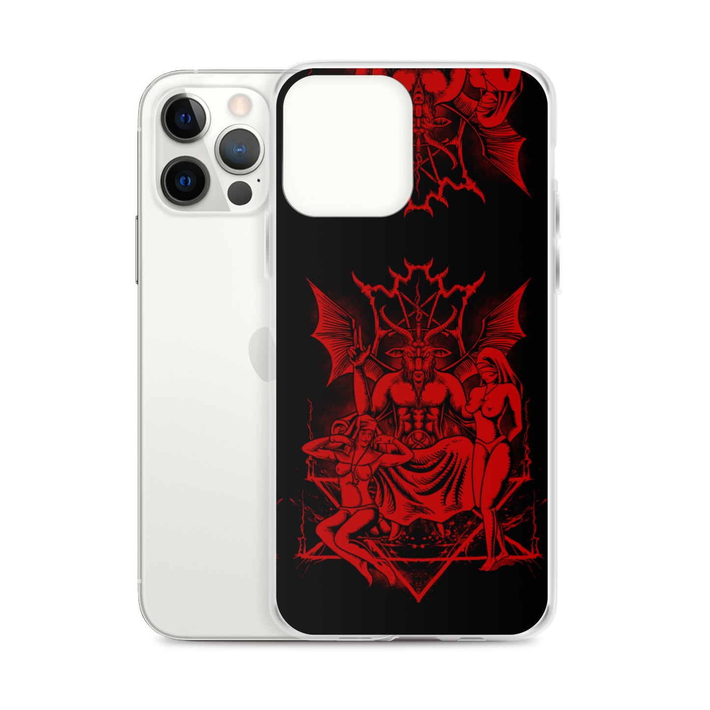 Red baphomet iPhone Case