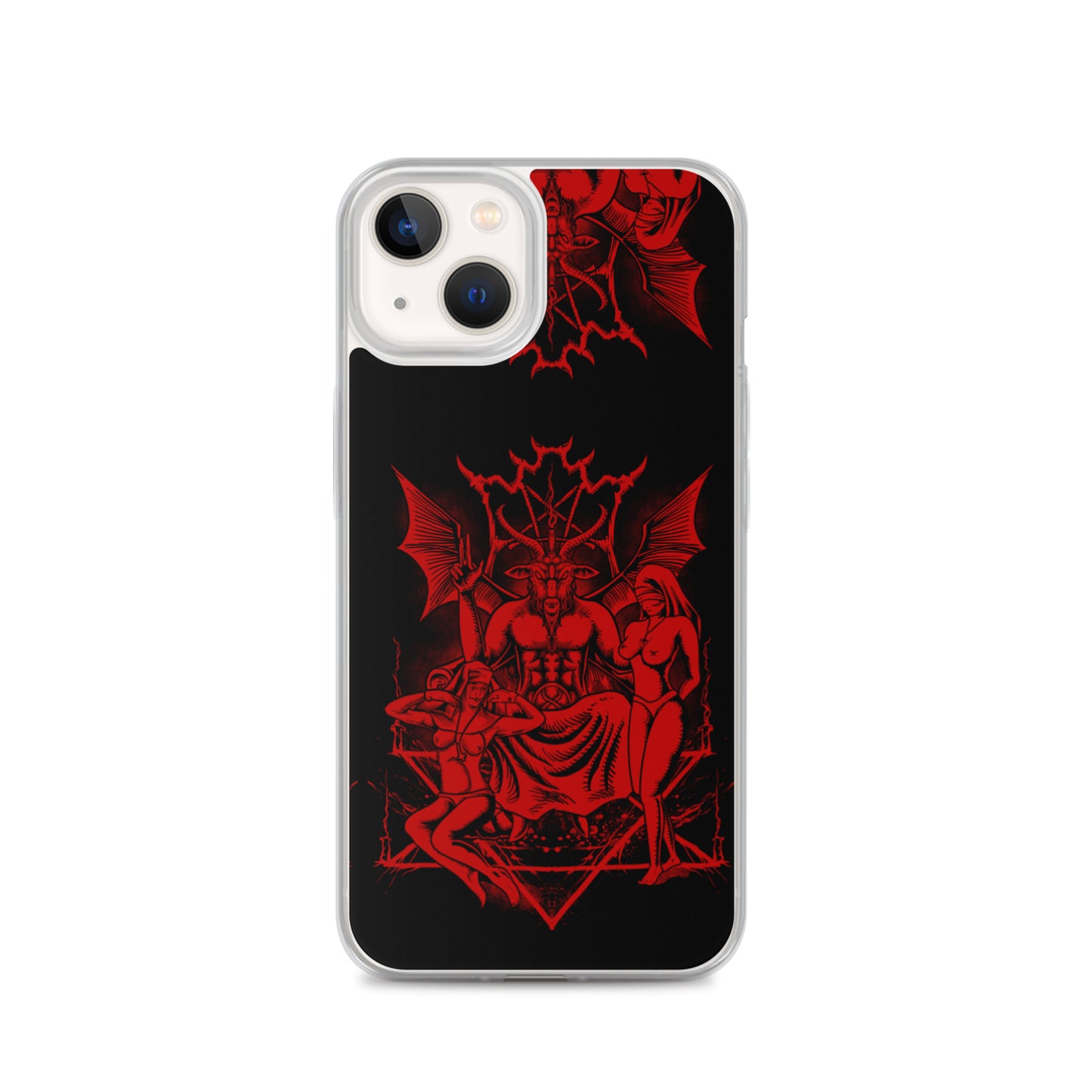 Red baphomet iPhone Case