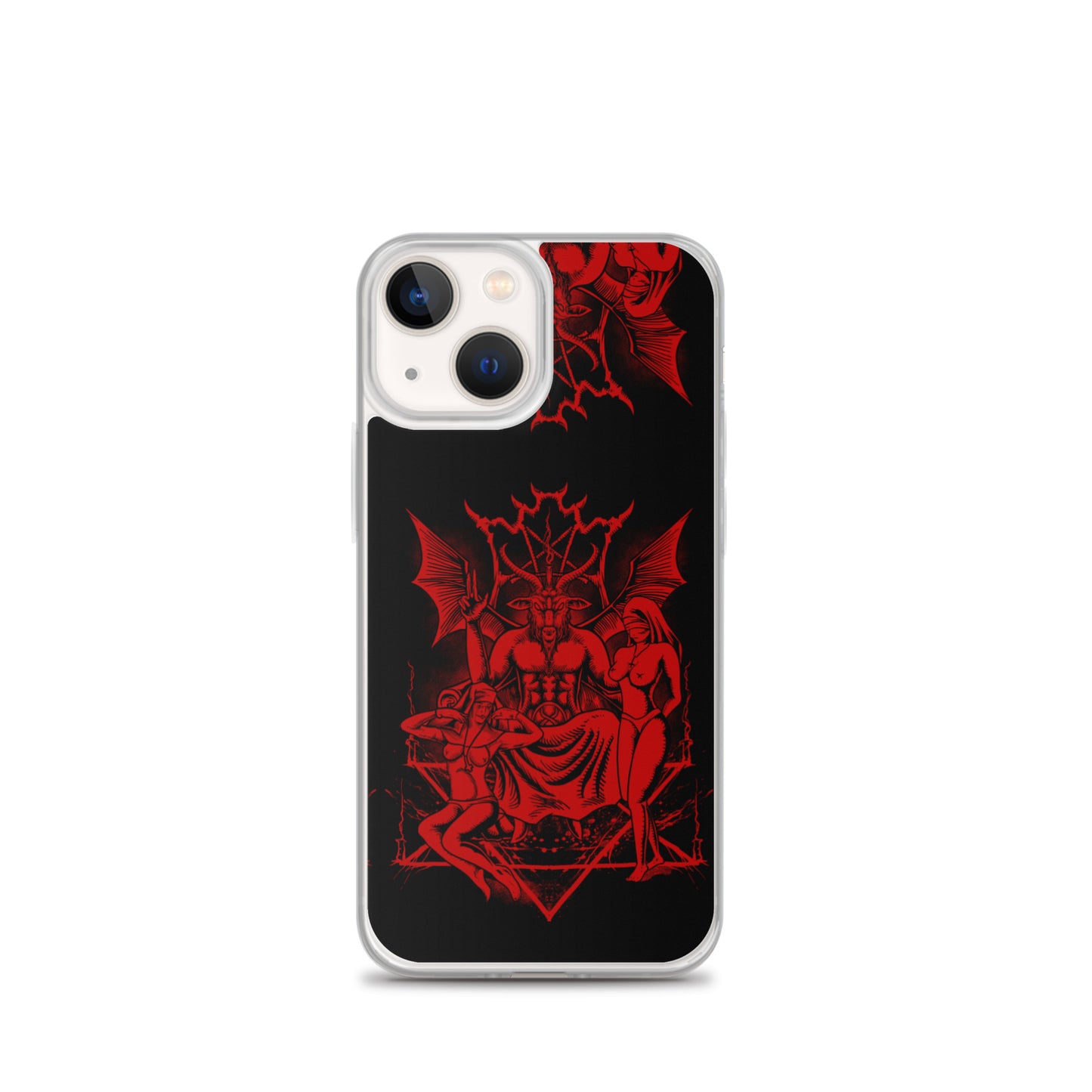 Red baphomet iPhone Case