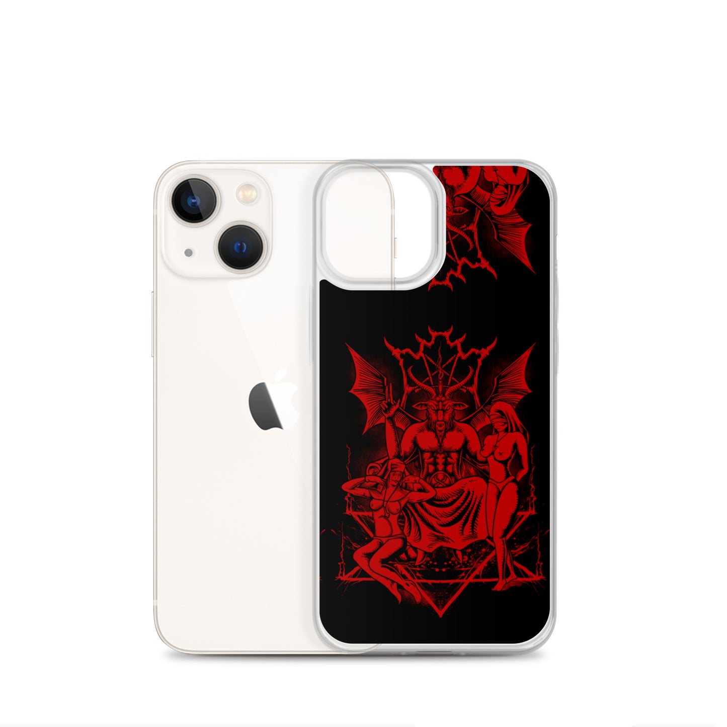 Red baphomet iPhone Case