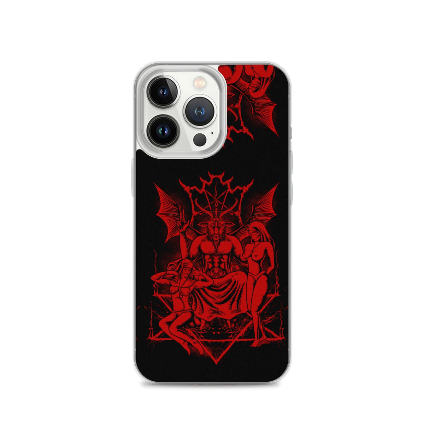 Red baphomet iPhone Case