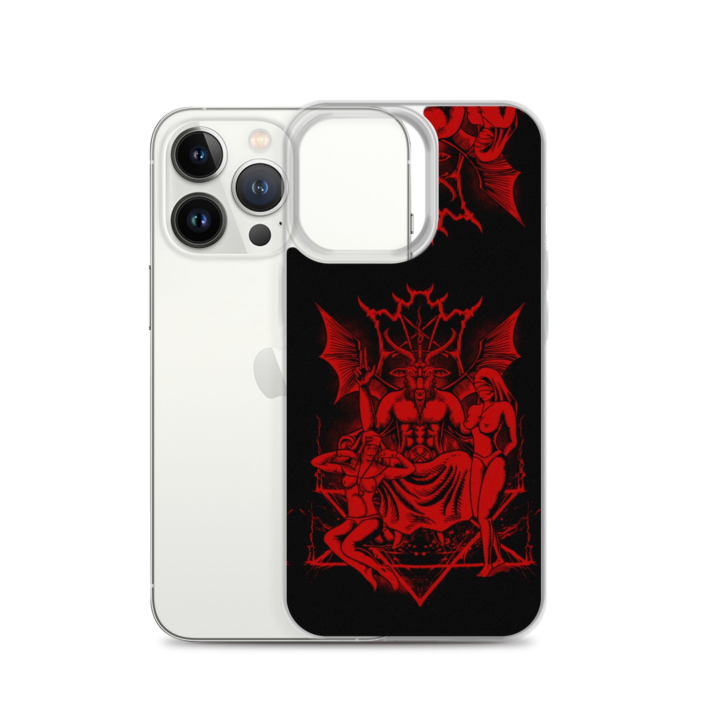 Red baphomet iPhone Case