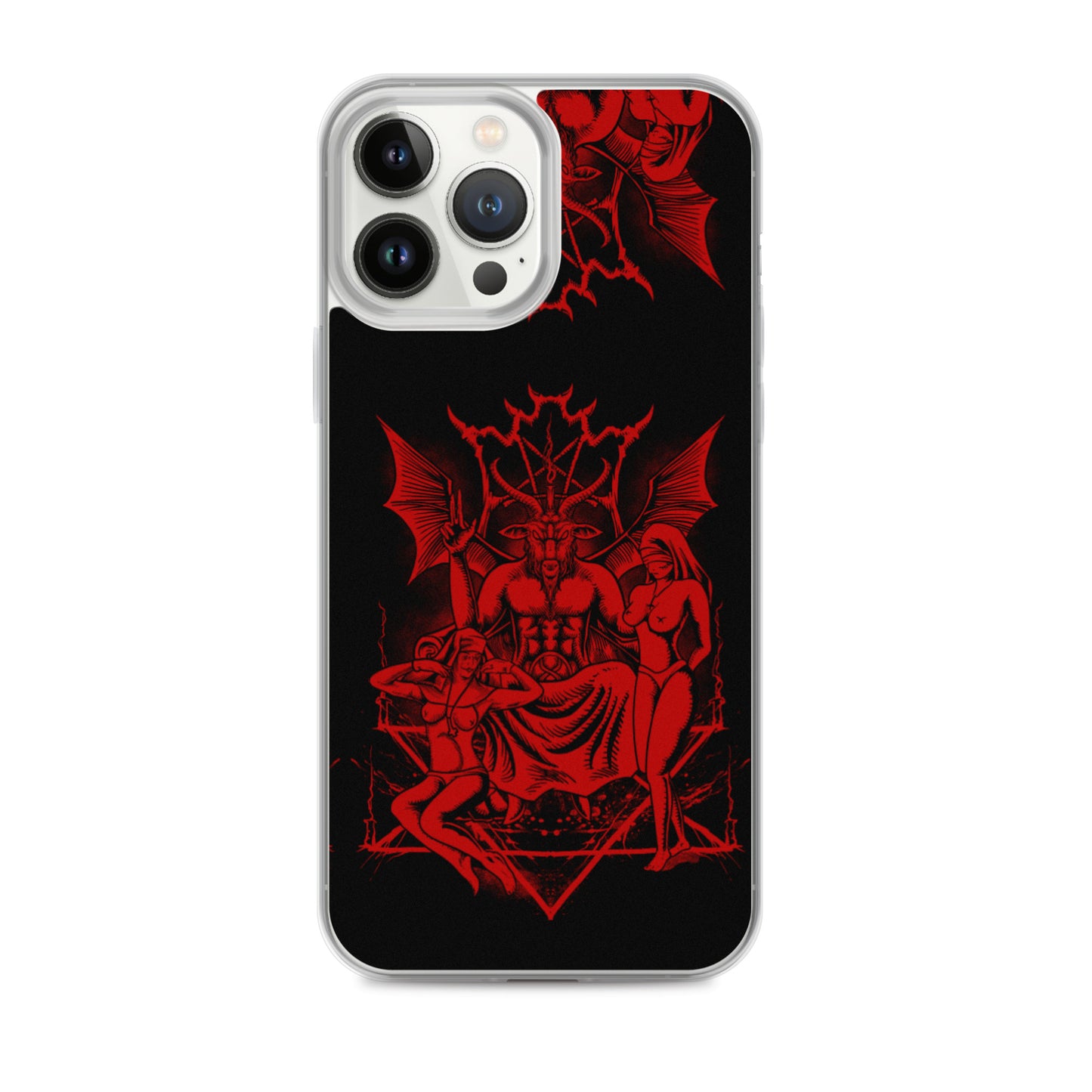 Red baphomet iPhone Case