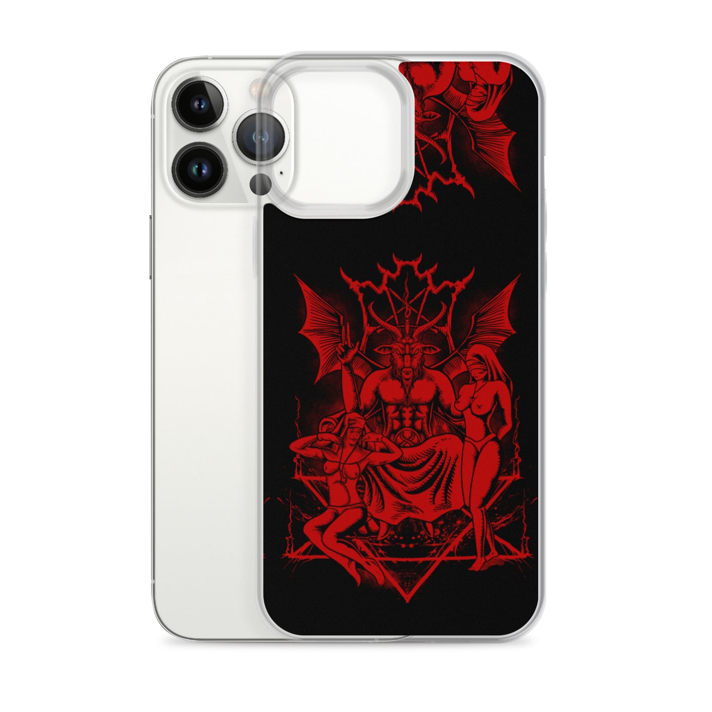 Red baphomet iPhone Case