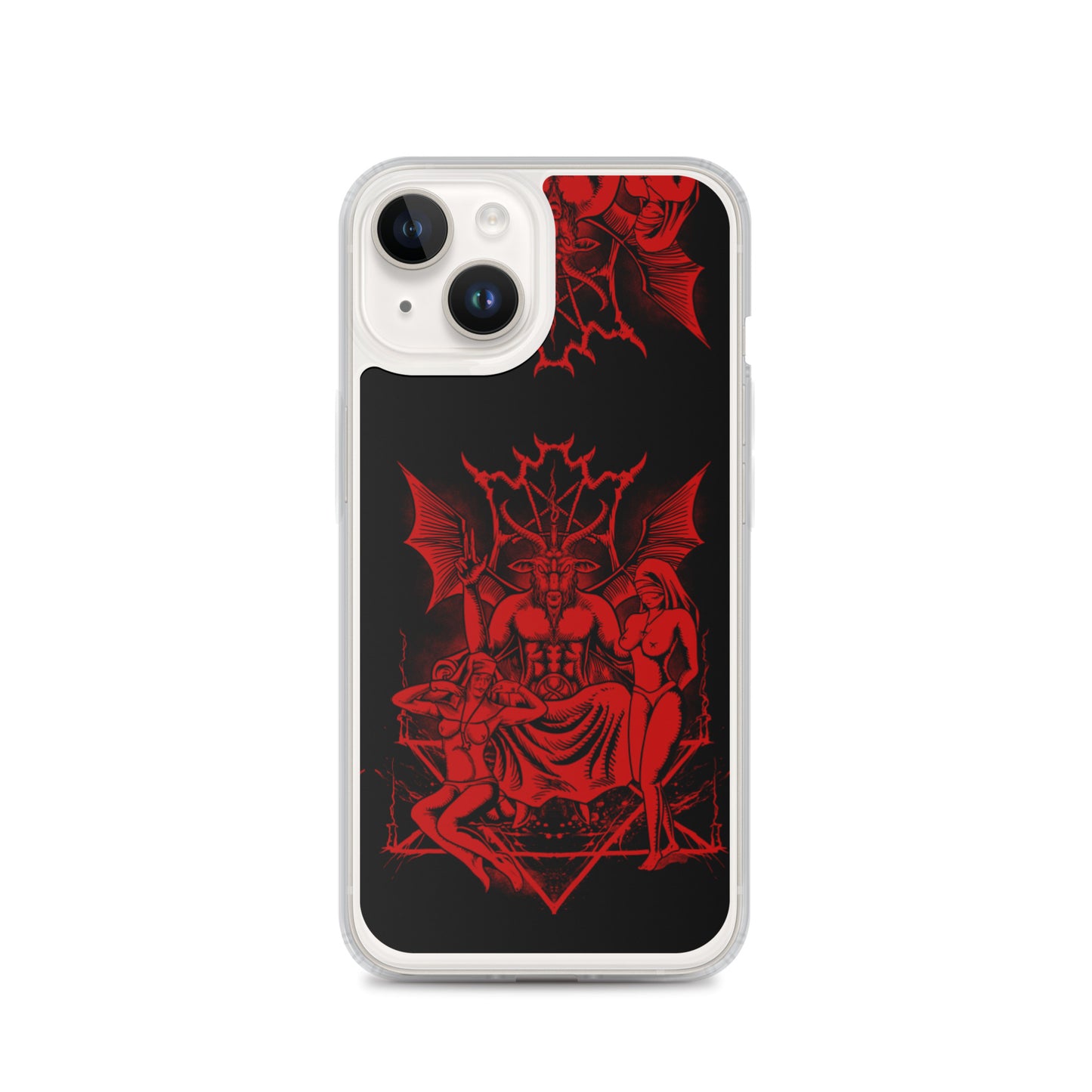 Red baphomet iPhone Case