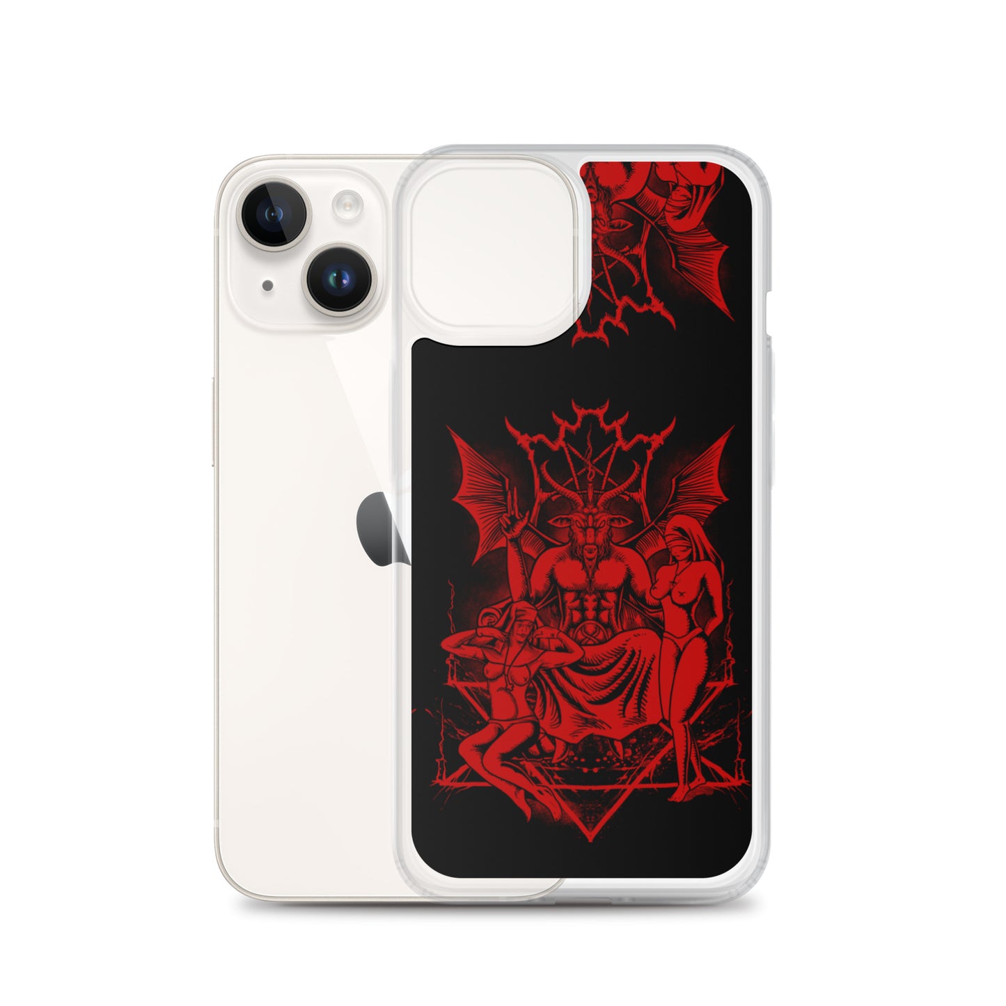 Red baphomet iPhone Case