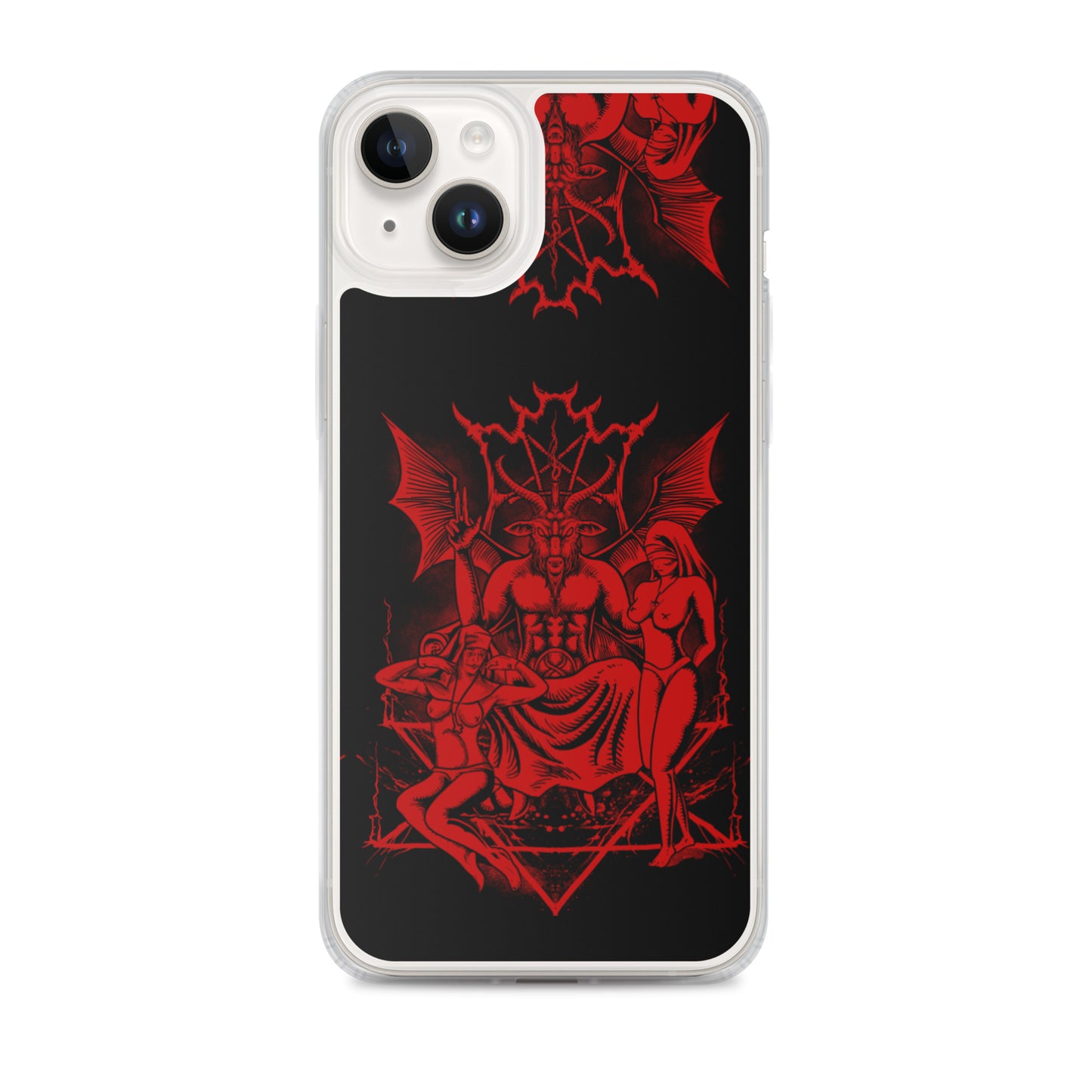 Red baphomet iPhone Case