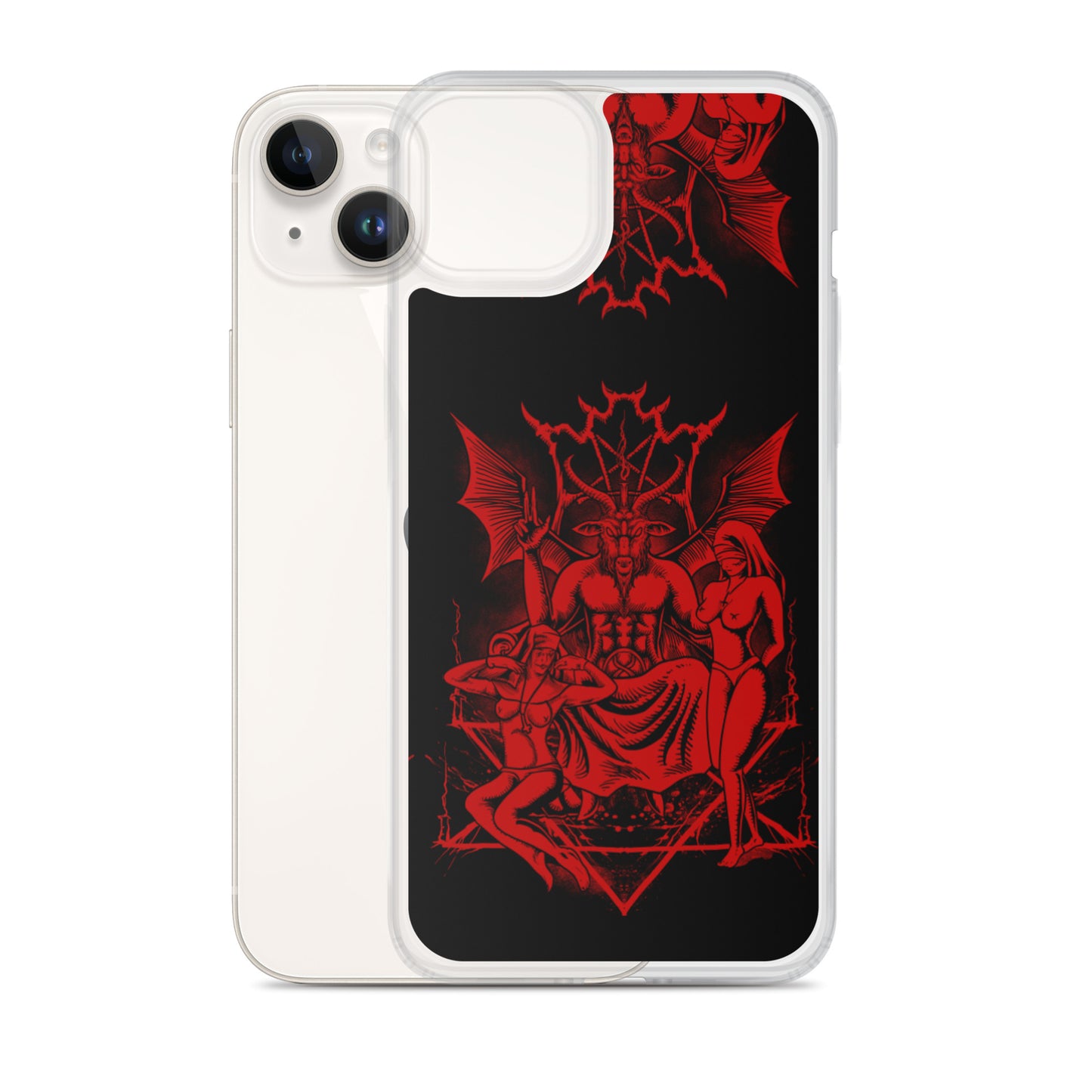 Red baphomet iPhone Case