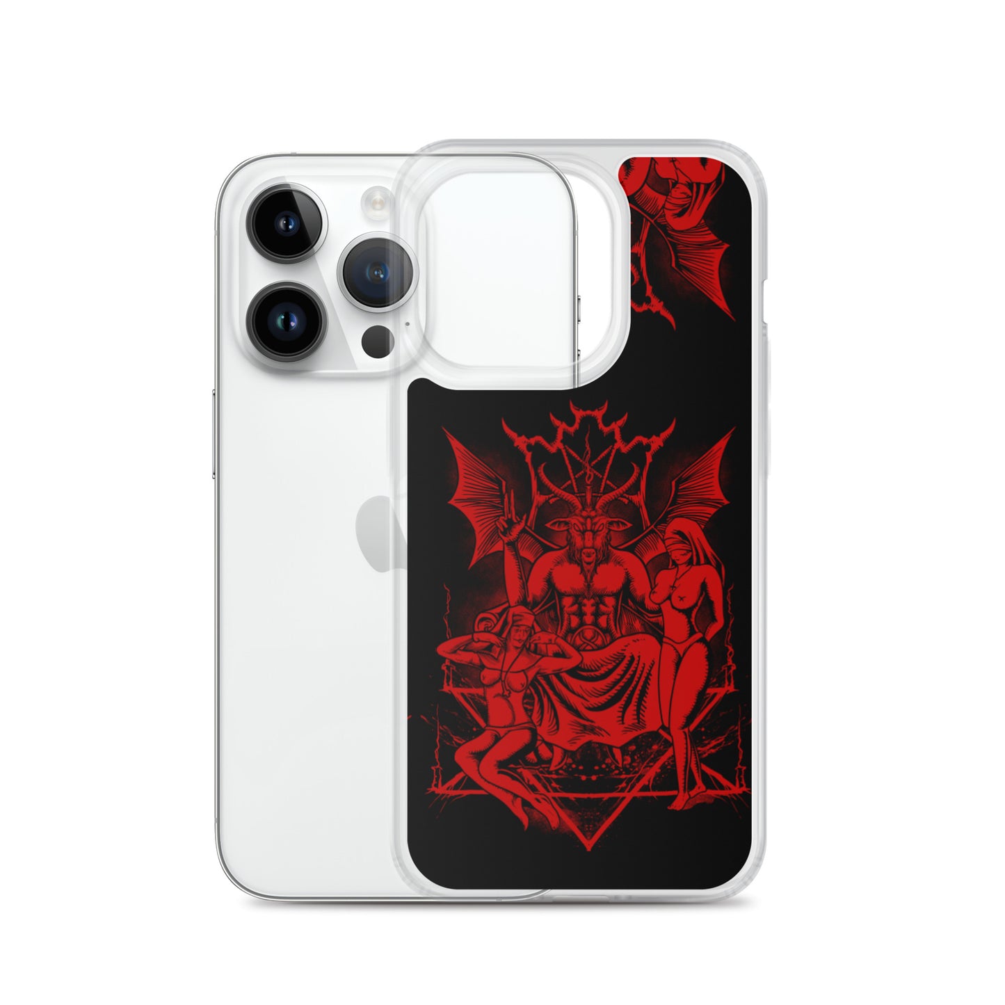 Red baphomet iPhone Case