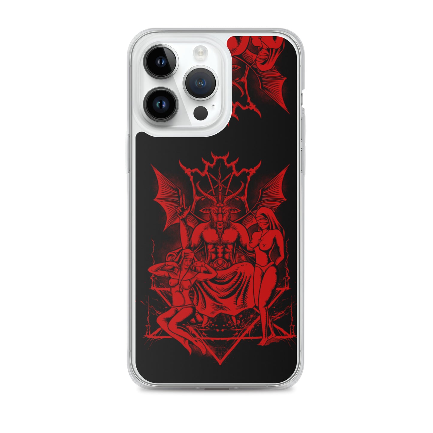 Red baphomet iPhone Case