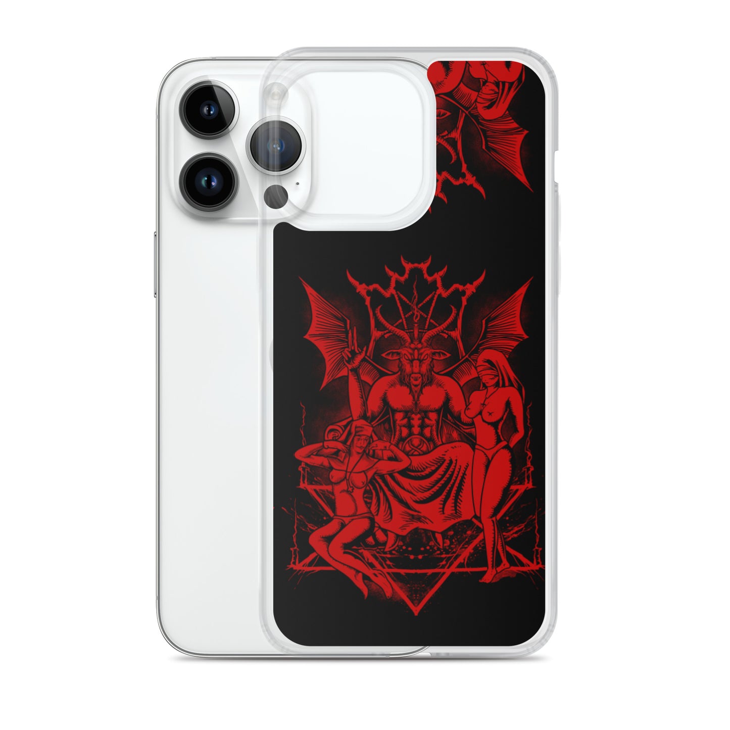 Red baphomet iPhone Case