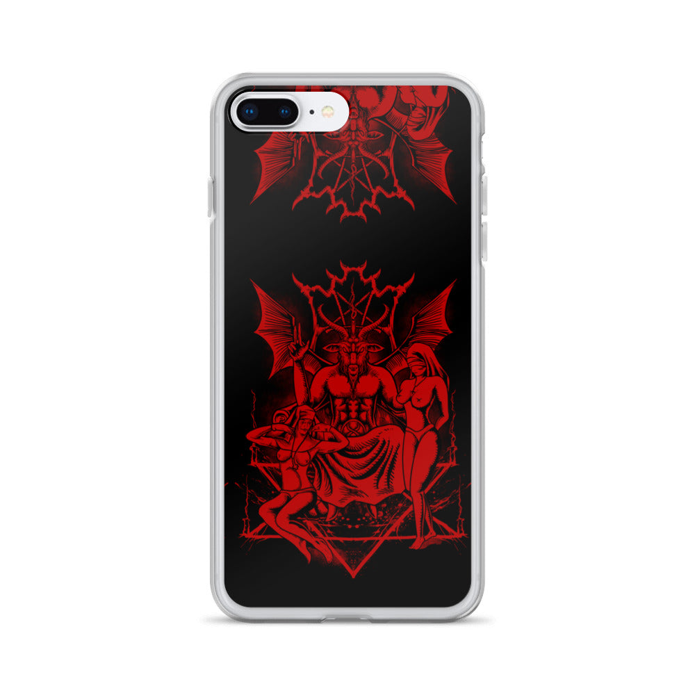 Red baphomet iPhone Case