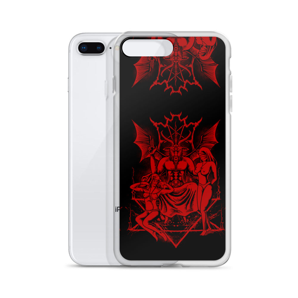 Red baphomet iPhone Case