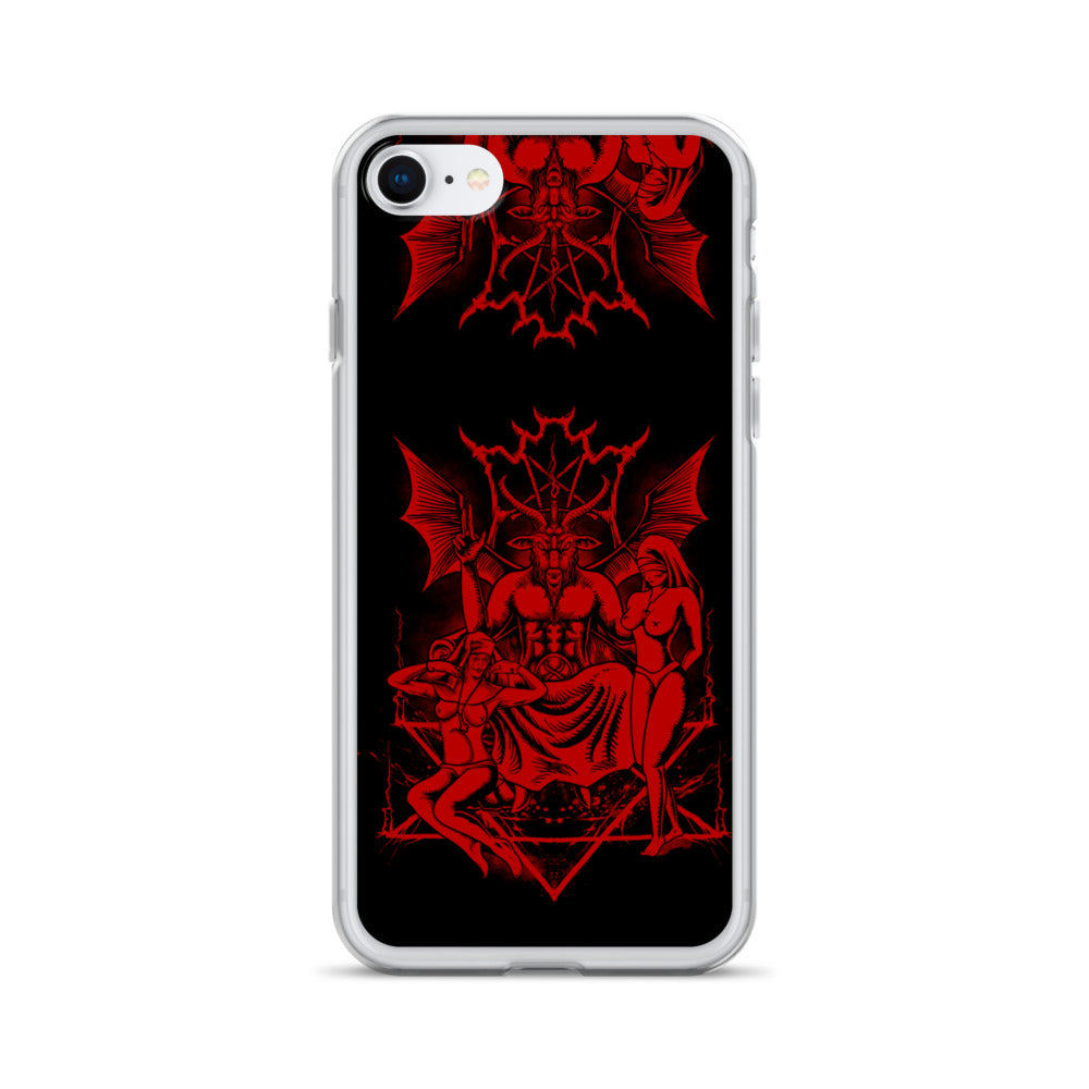 Red baphomet iPhone Case