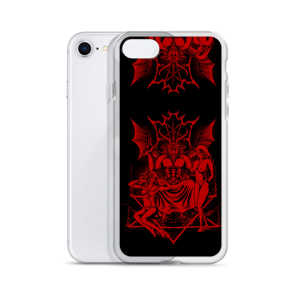 Red baphomet iPhone Case