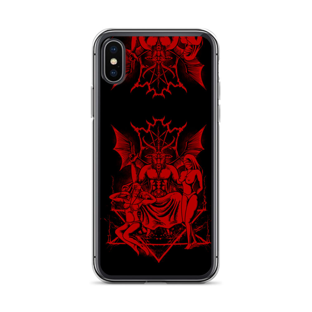 Red baphomet iPhone Case