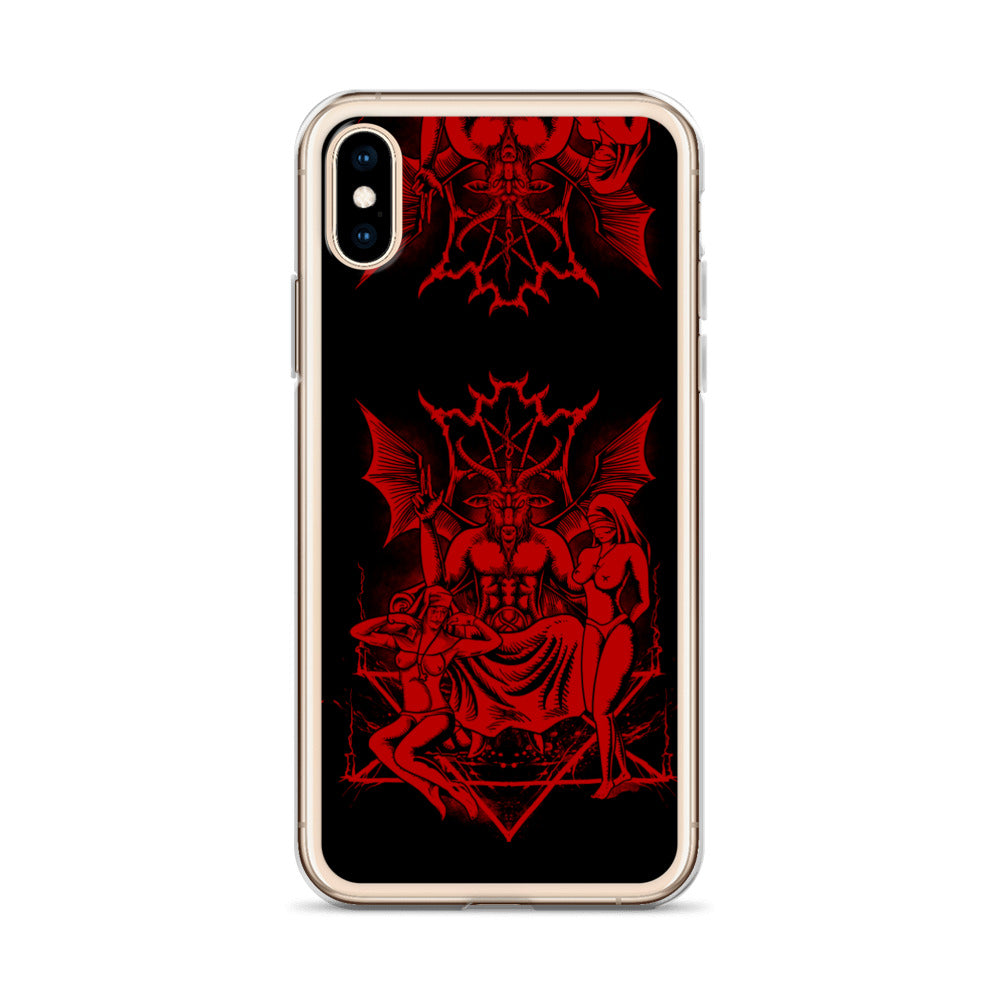 Red baphomet iPhone Case