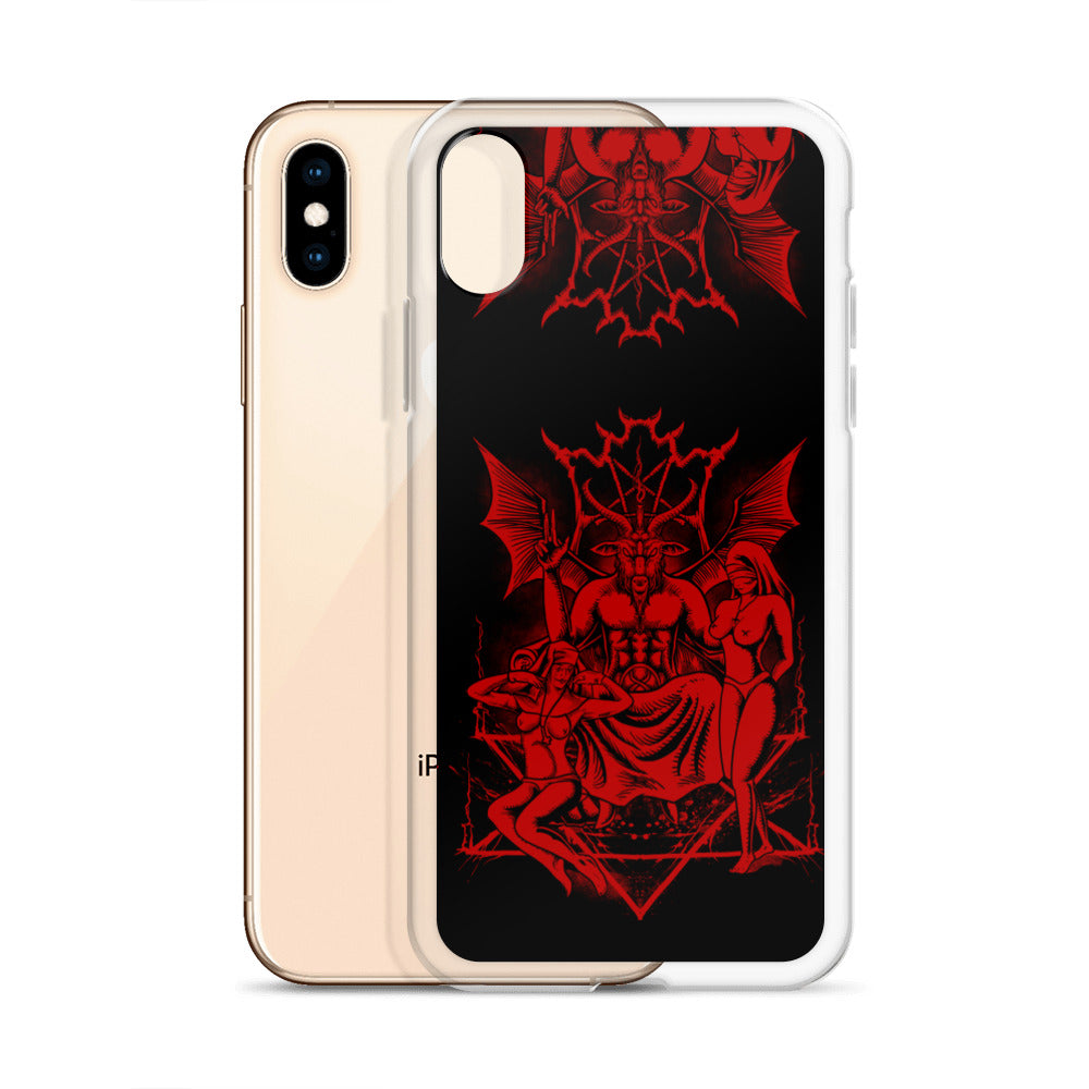 Red baphomet iPhone Case