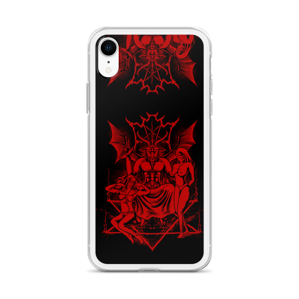 Red baphomet iPhone Case