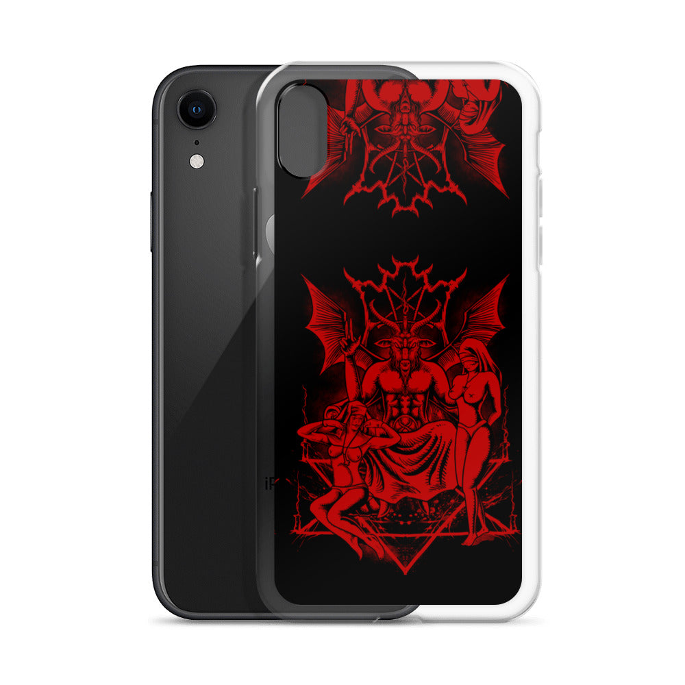 Red baphomet iPhone Case