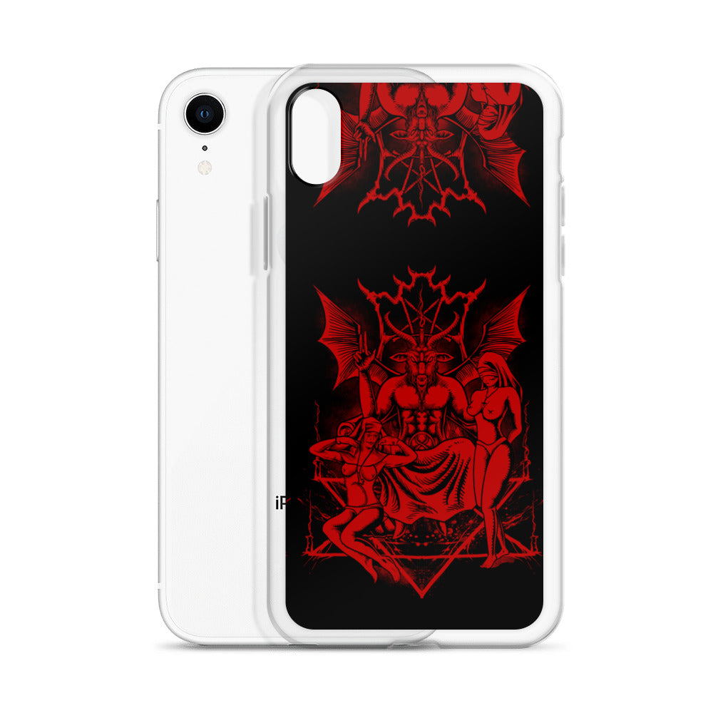 Red baphomet iPhone Case