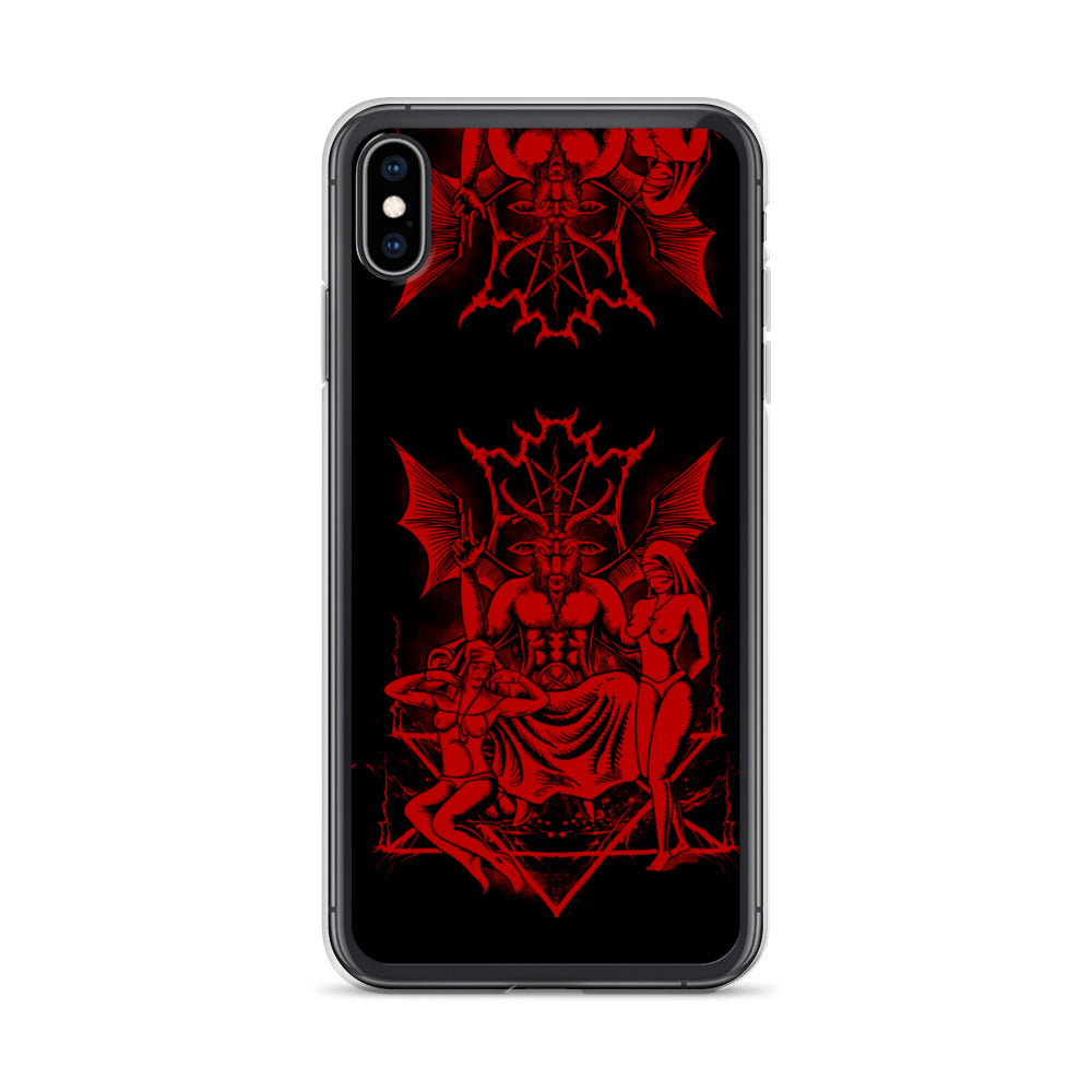 Red baphomet iPhone Case