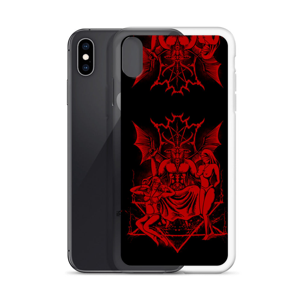 Red baphomet iPhone Case